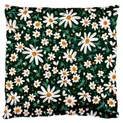 White Floral Pattern Large Cushion Case (two Sides)