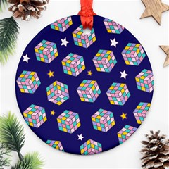 Cube Pattern Ornament (round) by designsbymallika