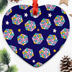 Cube Pattern Ornament (heart) by designsbymallika