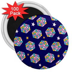 Cube Pattern 3  Magnets (100 Pack) by designsbymallika