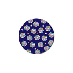 Cube Pattern Golf Ball Marker (10 Pack) by designsbymallika