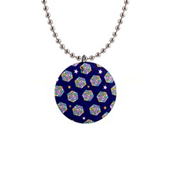 Cube Pattern 1  Button Necklace by designsbymallika