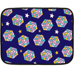 Cube Pattern Fleece Blanket (mini) by designsbymallika