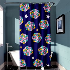 Cube Pattern Shower Curtain 36  X 72  (stall)  by designsbymallika