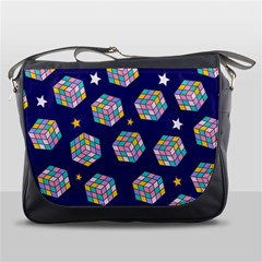 Cube Pattern Messenger Bag by designsbymallika