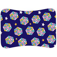 Cube Pattern Velour Seat Head Rest Cushion by designsbymallika