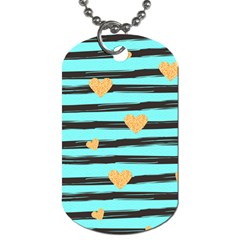 Stripes Heart Pattern Dog Tag (one Side) by designsbymallika