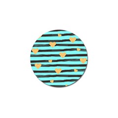 Stripes Heart Pattern Golf Ball Marker (10 Pack) by designsbymallika