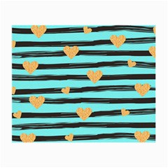 Stripes Heart Pattern Small Glasses Cloth by designsbymallika