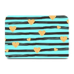 Stripes Heart Pattern Plate Mats by designsbymallika