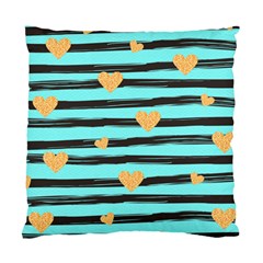 Stripes Heart Pattern Standard Cushion Case (two Sides) by designsbymallika