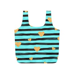 Stripes Heart Pattern Full Print Recycle Bag (s) by designsbymallika