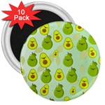 avocado love 3  Magnets (10 pack)  Front