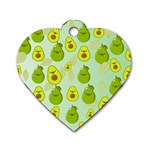 avocado love Dog Tag Heart (One Side) Front