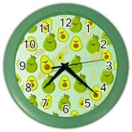 avocado love Color Wall Clock Front