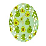 avocado love Oval Filigree Ornament (Two Sides) Front