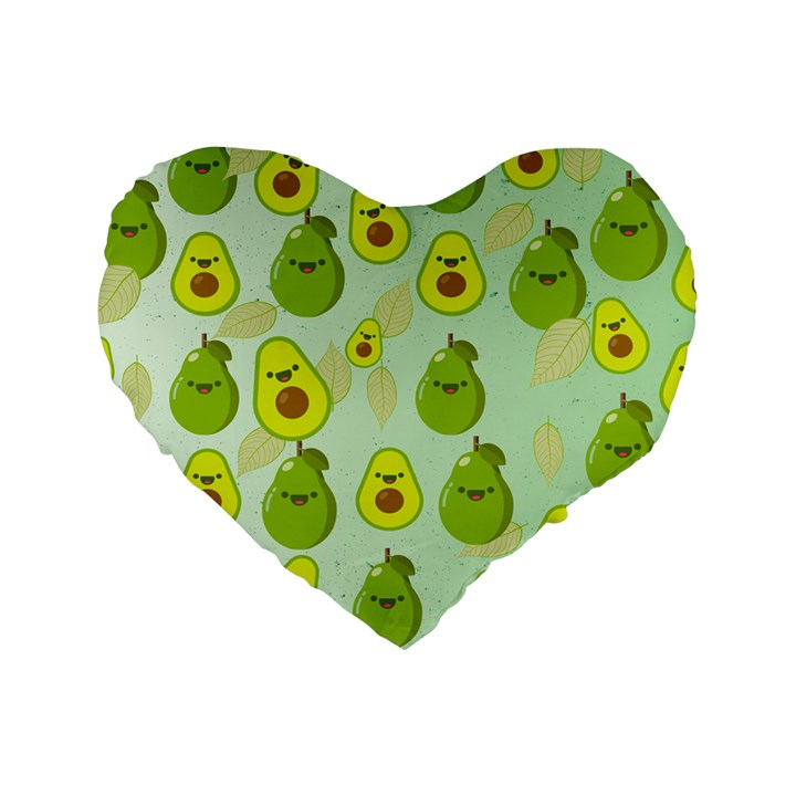 avocado love Standard 16  Premium Heart Shape Cushions