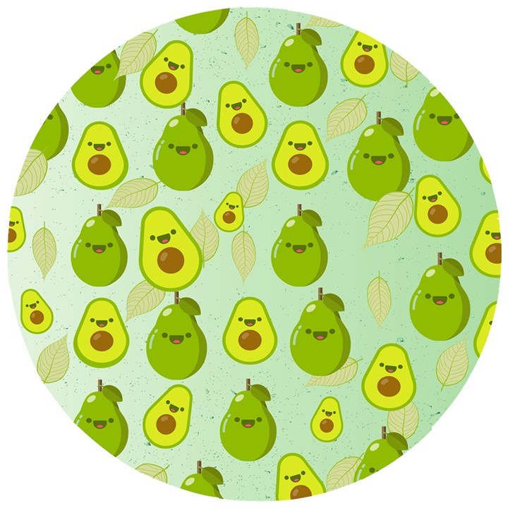 avocado love Wooden Puzzle Round