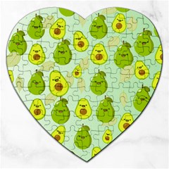 Avocado Love Jigsaw Puzzle (heart) by designsbymallika