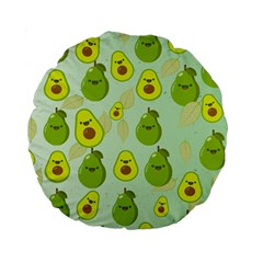 Avocado Love Standard 15  Premium Round Cushions by designsbymallika