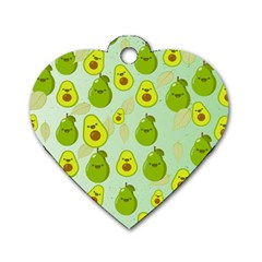 Avocado Love Dog Tag Heart (two Sides) by designsbymallika