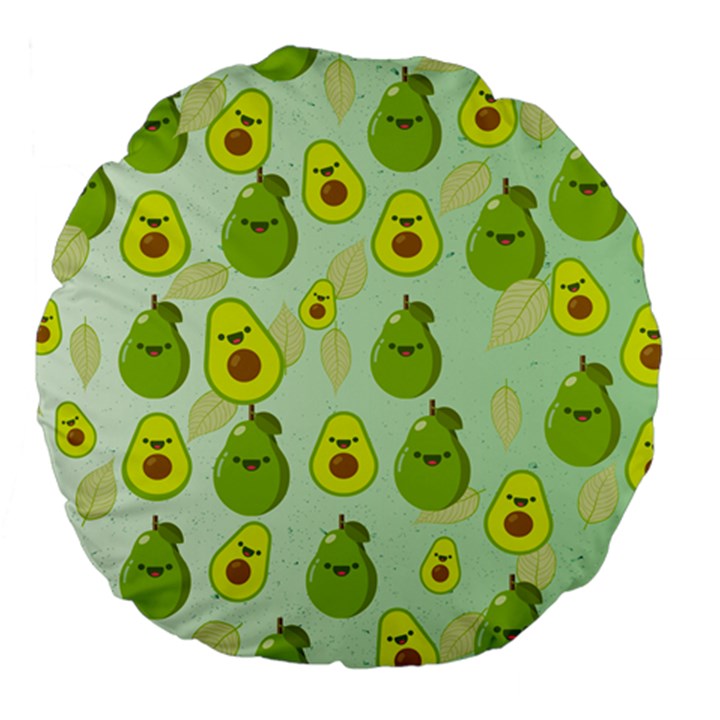 avocado love Large 18  Premium Flano Round Cushions