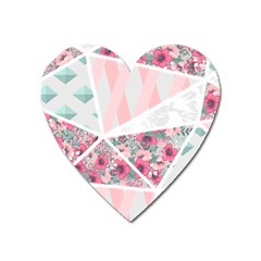 Pink Patchwork Heart Magnet by designsbymallika