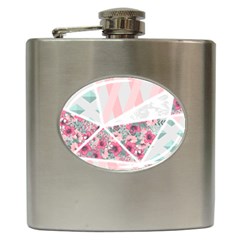 Pink Patchwork Hip Flask (6 Oz) by designsbymallika