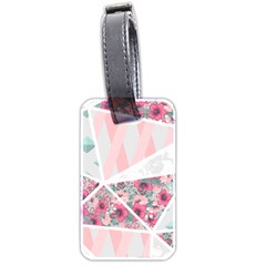 Pink Patchwork Luggage Tag (two Sides) by designsbymallika