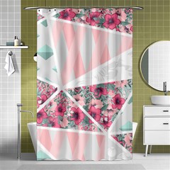 Pink Patchwork Shower Curtain 48  X 72  (small)  by designsbymallika