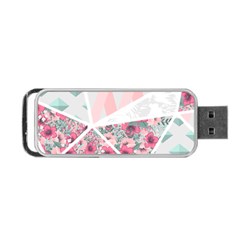 Pink Patchwork Portable Usb Flash (two Sides) by designsbymallika