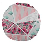 pink patchwork Large 18  Premium Round Cushions Front