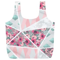 Pink Patchwork Full Print Recycle Bag (xxl)