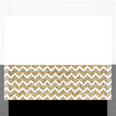 Gold Glitter Chevron Rectangular Jigsaw Puzzl by mccallacoulture