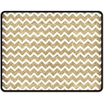 Gold Glitter Chevron Double Sided Fleece Blanket (Medium)  58.8 x47.4  Blanket Front