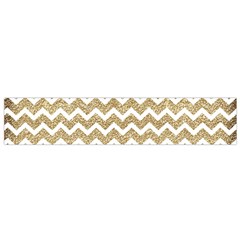 Gold Glitter Chevron Small Flano Scarf