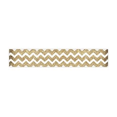 Gold Glitter Chevron Flano Scarf (Mini)