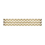 Gold Glitter Chevron Flano Scarf (Mini) Back