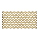 Gold Glitter Chevron Satin Wrap Front