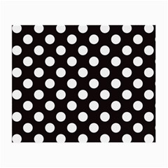 Black With White Polka Dots Small Glasses Cloth by mccallacoulture