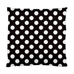 Black With White Polka Dots Standard Cushion Case (one Side)