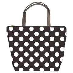 Black With White Polka Dots Bucket Bag by mccallacoulture