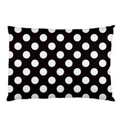 Black With White Polka Dots Pillow Case by mccallacoulture