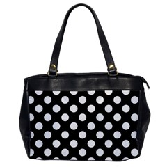 Black With White Polka Dots Oversize Office Handbag by mccallacoulture