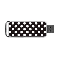 Black With White Polka Dots Portable Usb Flash (two Sides) by mccallacoulture