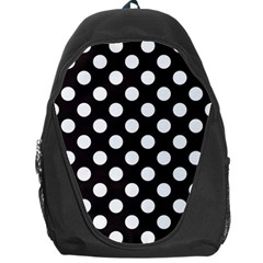 Black With White Polka Dots Backpack Bag by mccallacoulture