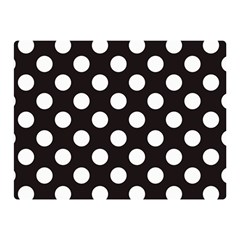 Black With White Polka Dots Double Sided Flano Blanket (mini)  by mccallacoulture