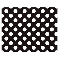 Black With White Polka Dots Double Sided Flano Blanket (medium)  by mccallacoulture