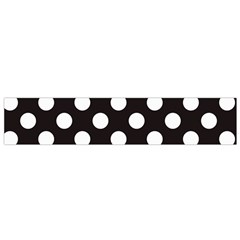 Black With White Polka Dots Small Flano Scarf