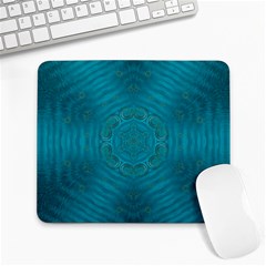 Spiritual Sun Is Raising Over The Peace Of Mind Sea Large Mousepads by pepitasart